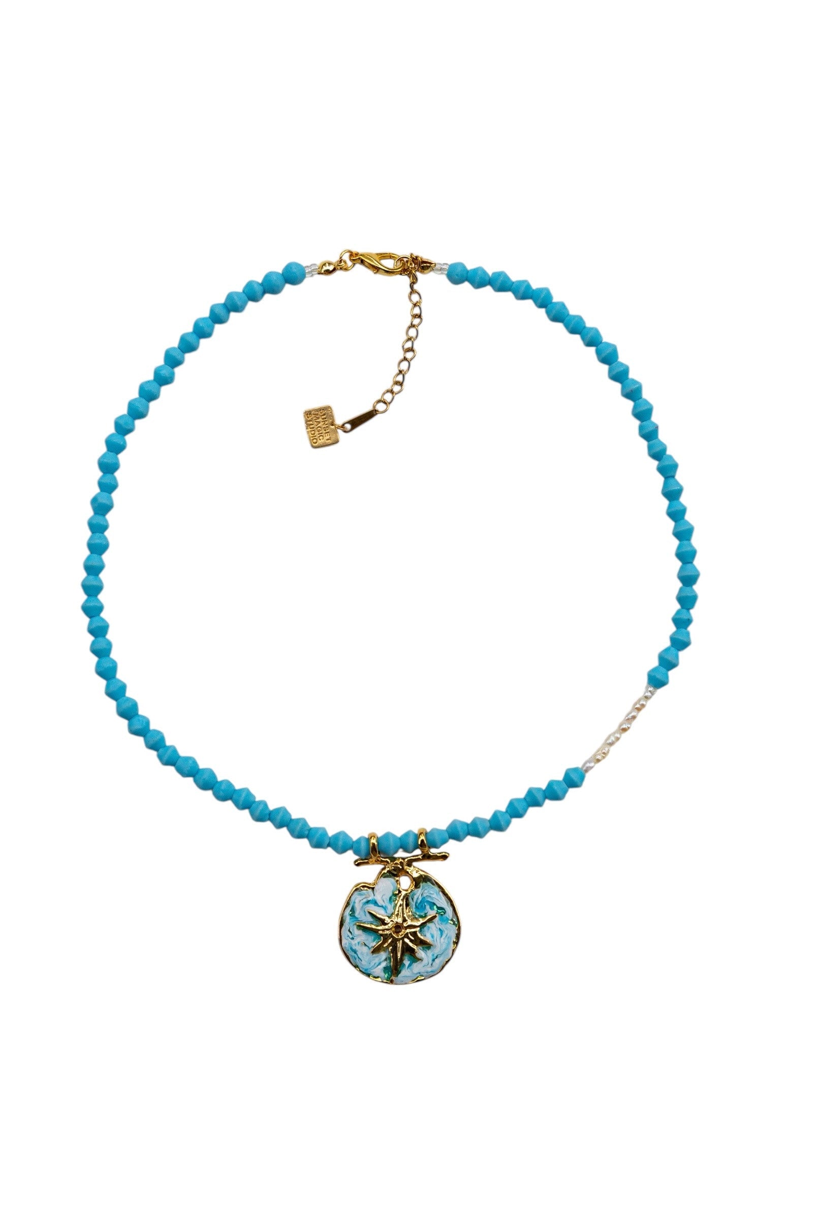 No.21 - Compass Detailed Enamel Necklace - S/S '26