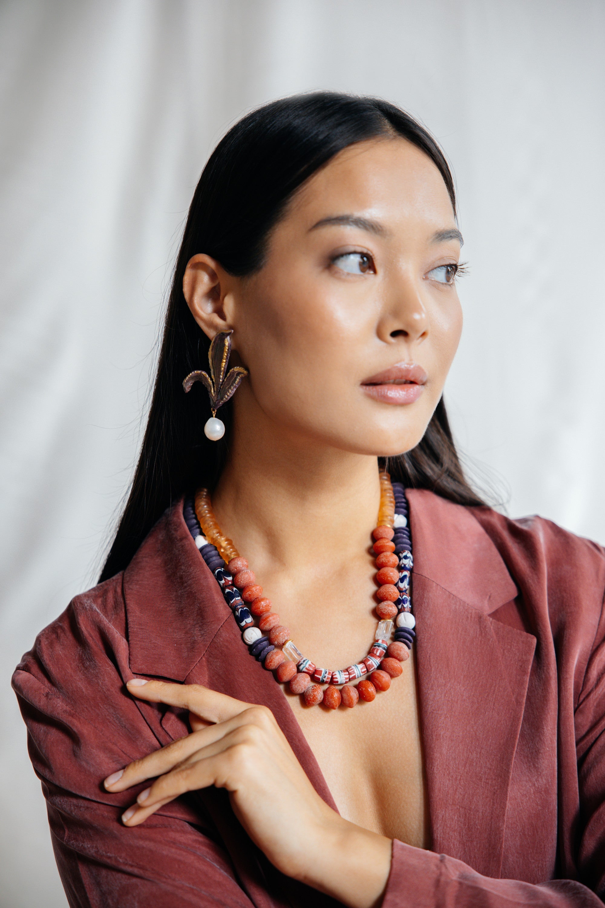 No.5 - Handmade Ceramic Bead Detailed Necklace - A/W 25-26 Silent Reverie