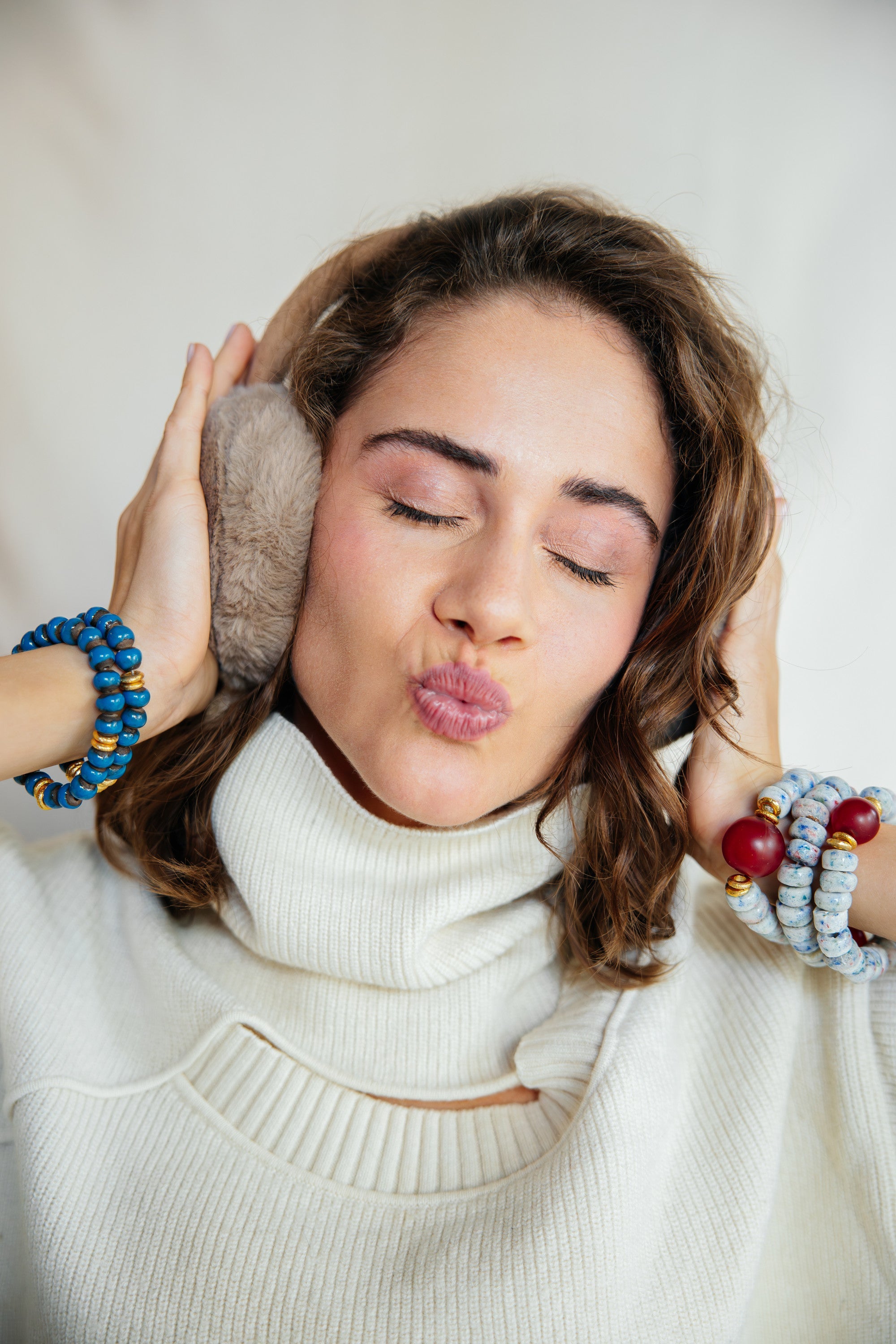 No.5 - Pottery Beads Bracelet with Brass - A/W 25-26 Silent Reverie