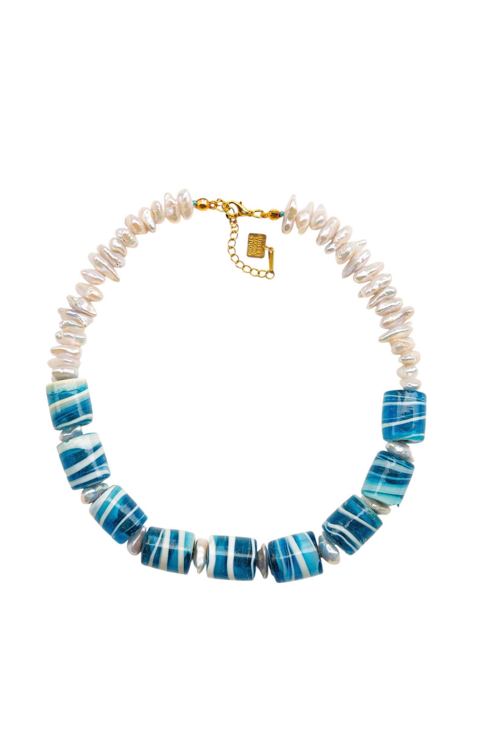 No.18 - Pearl Detailed Handmade Murano Glass Necklace - S/S '26