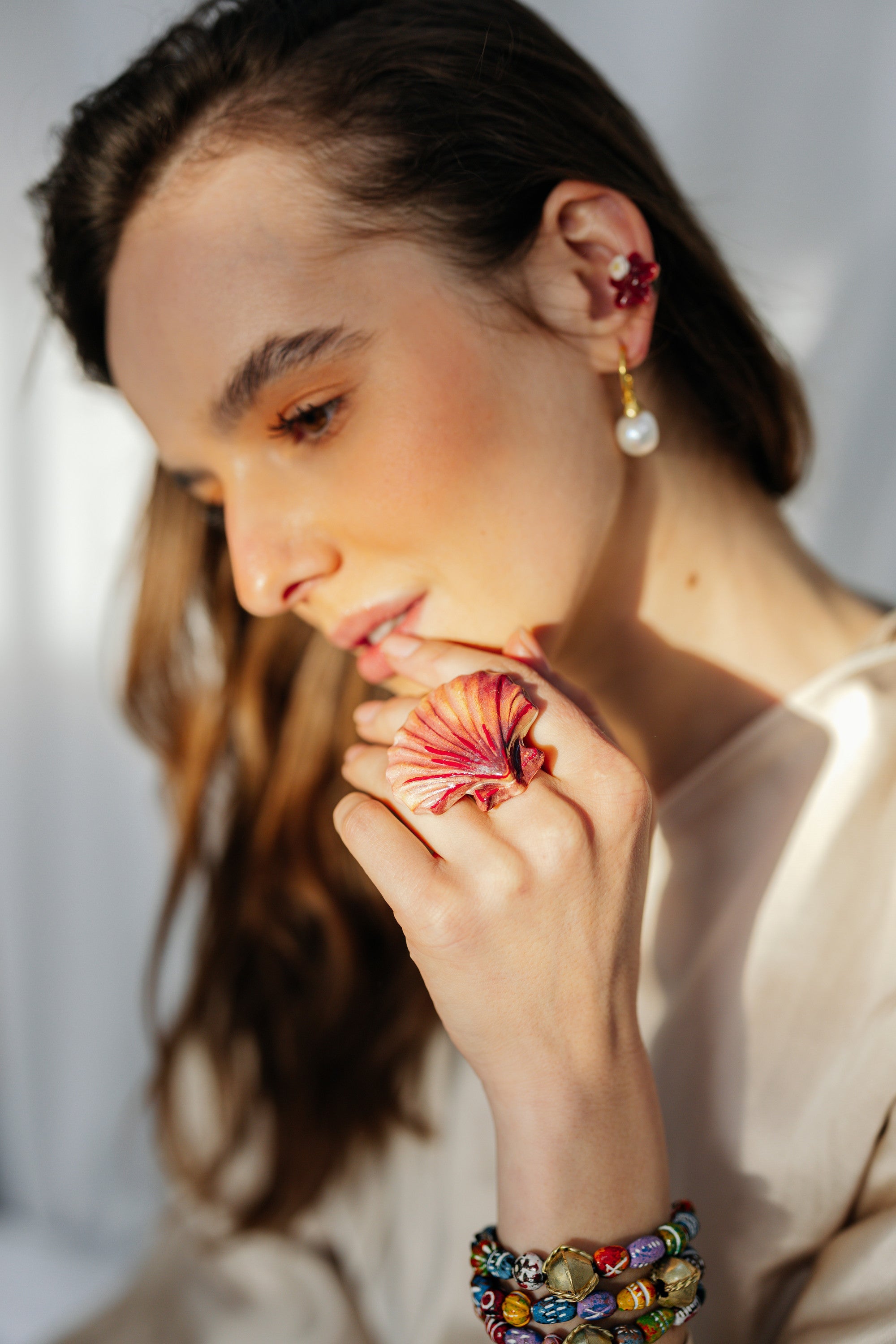 CORAL SHELL - Polymer Clay Ring - S/S '26