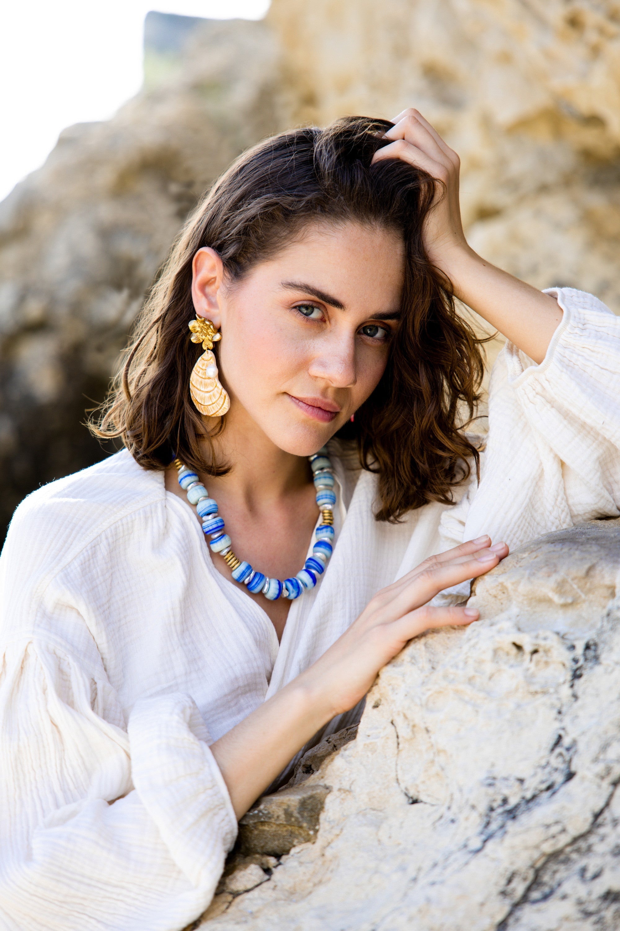 CYCLADES - Blue Glass Necklace