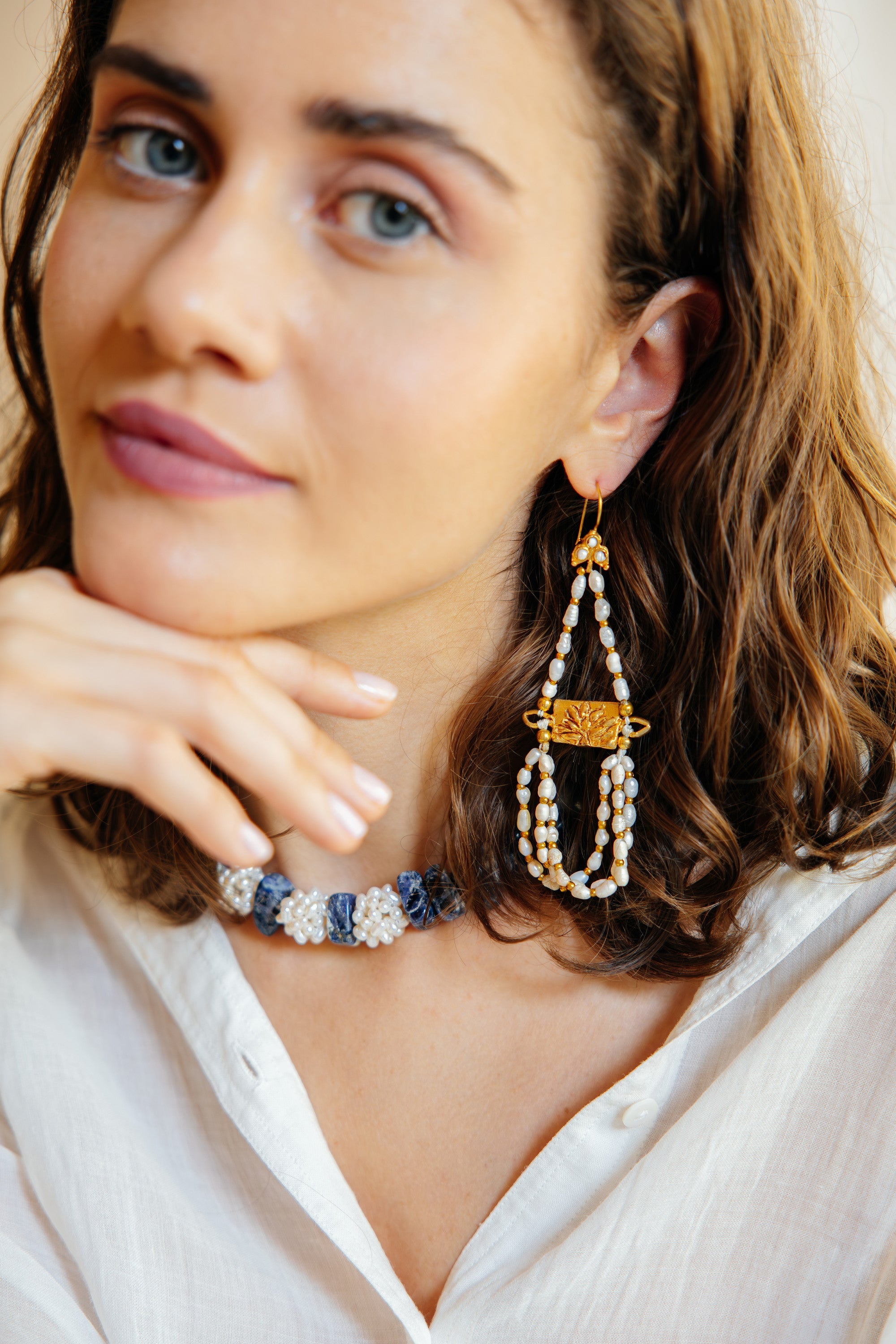 FIORAËL - Long Pearl Earring - A/W 25-26 Silent Reverie