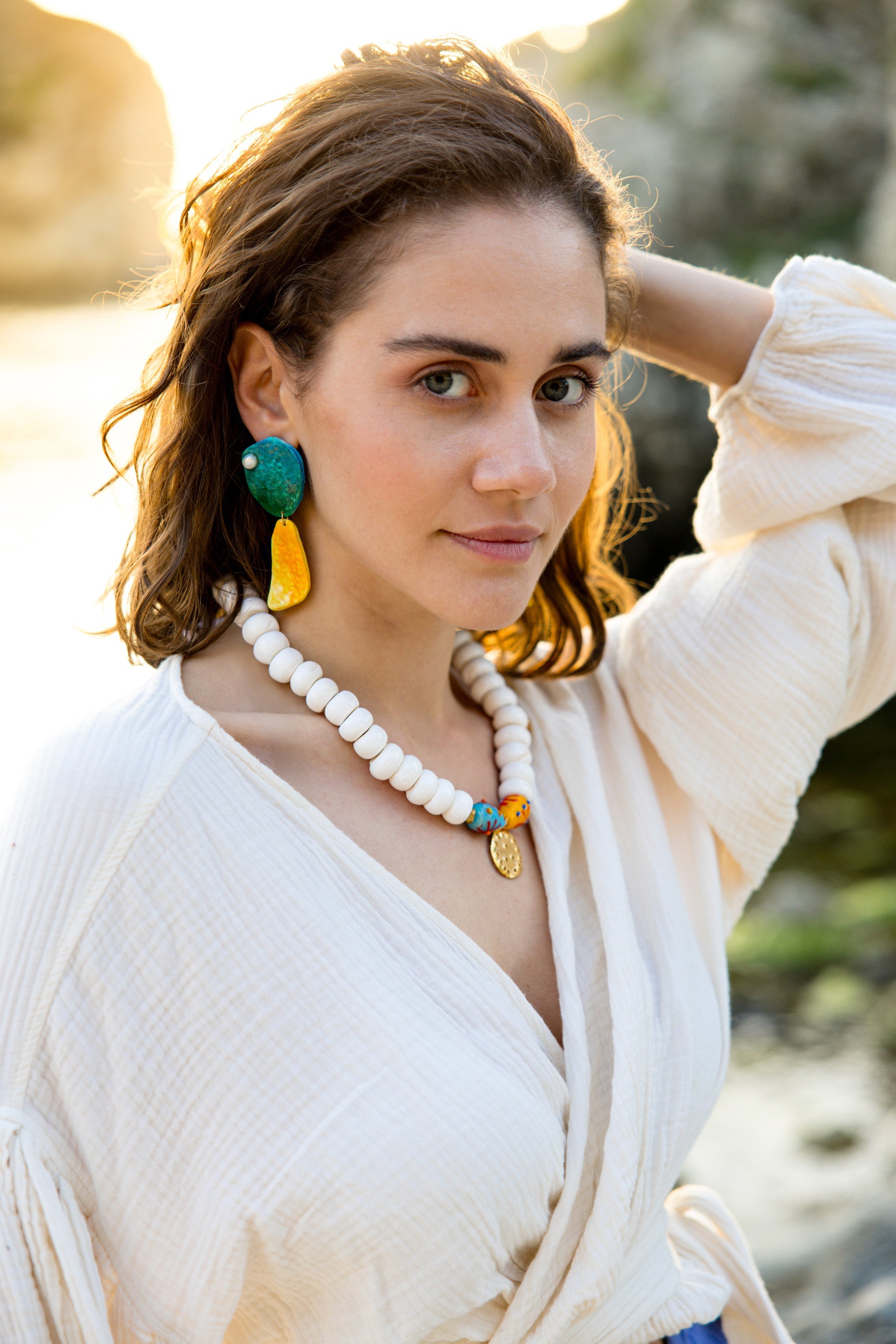 DUO MARIS - Modern Ceramic Effect Earrings