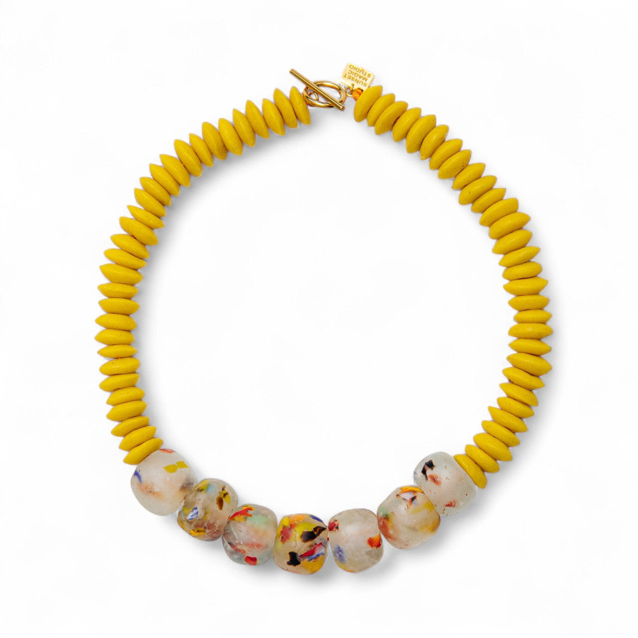 No.25 - Handmade African Glass Bead Necklace - A/W 25-26 Silent Reverie
