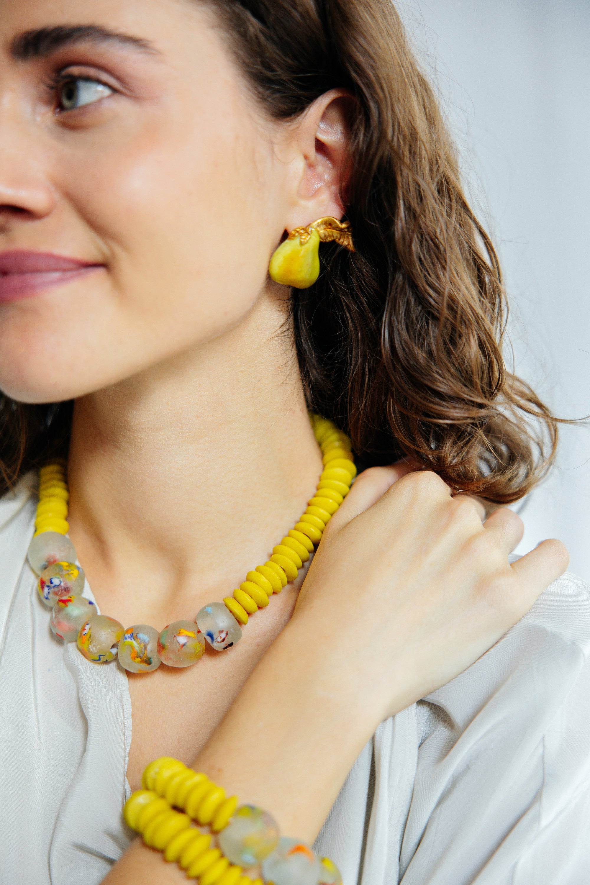 No.25 - Handmade African Glass Bead Necklace - A/W 25-26 Silent Reverie