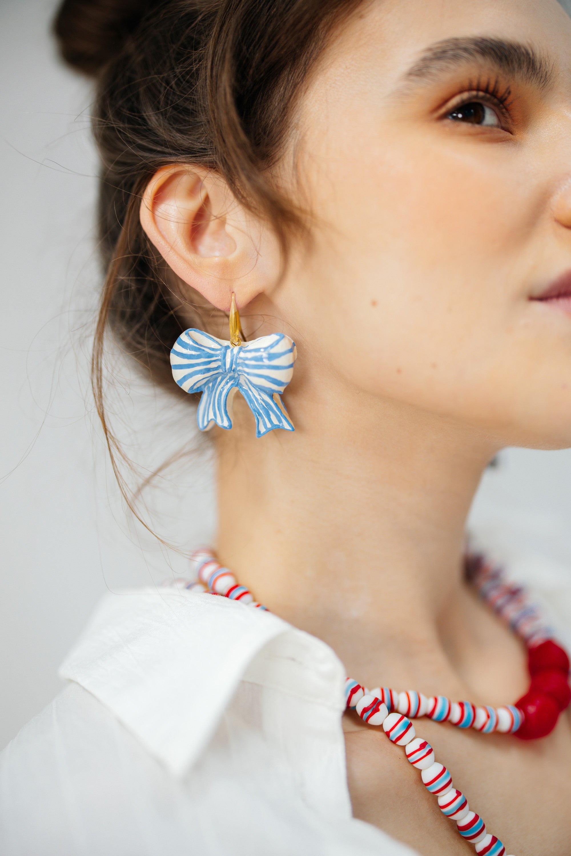 MARINE BOW - Polymer Clay Earrings - S/S '26