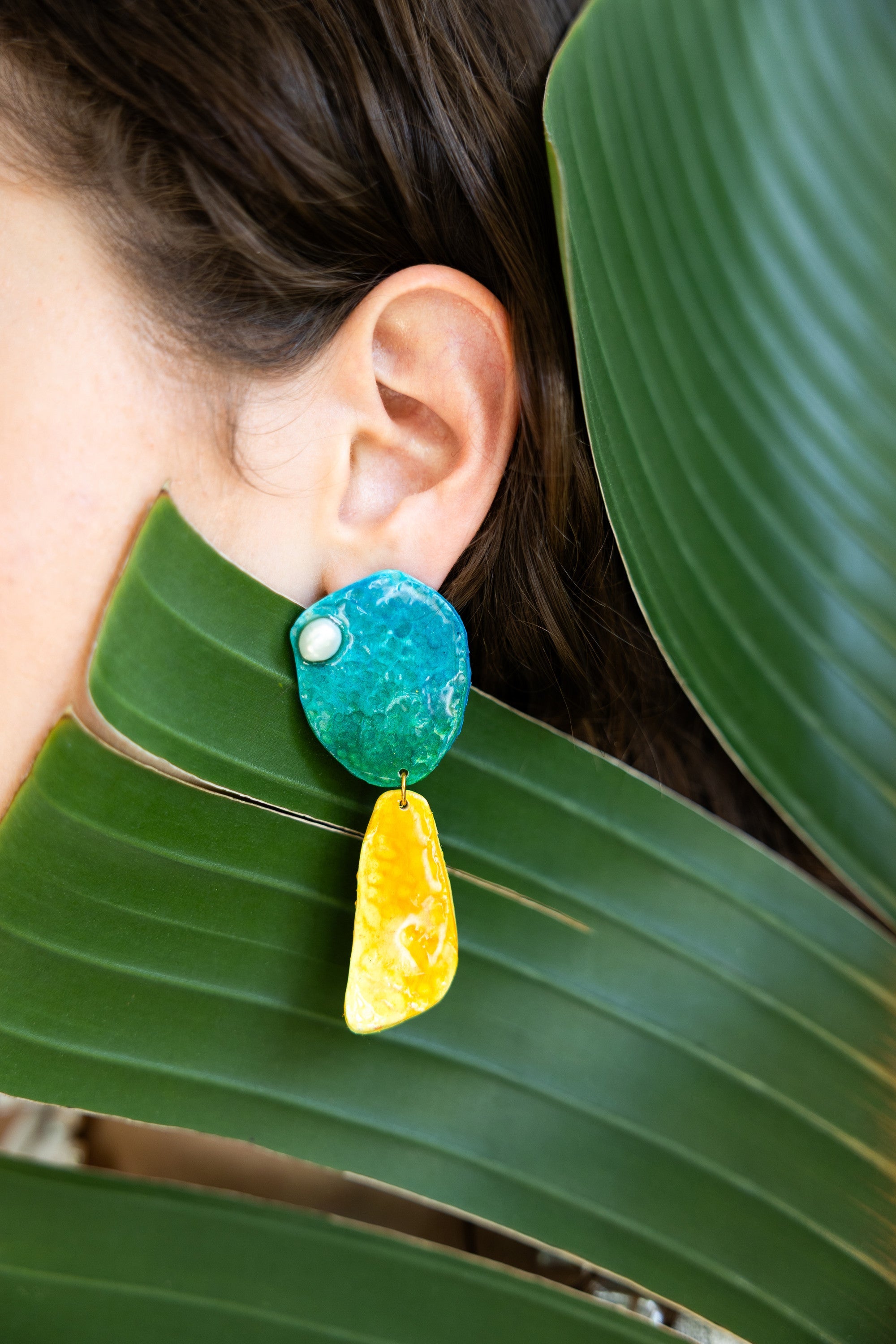 DUO MARIS - Modern Ceramic Effect Earrings