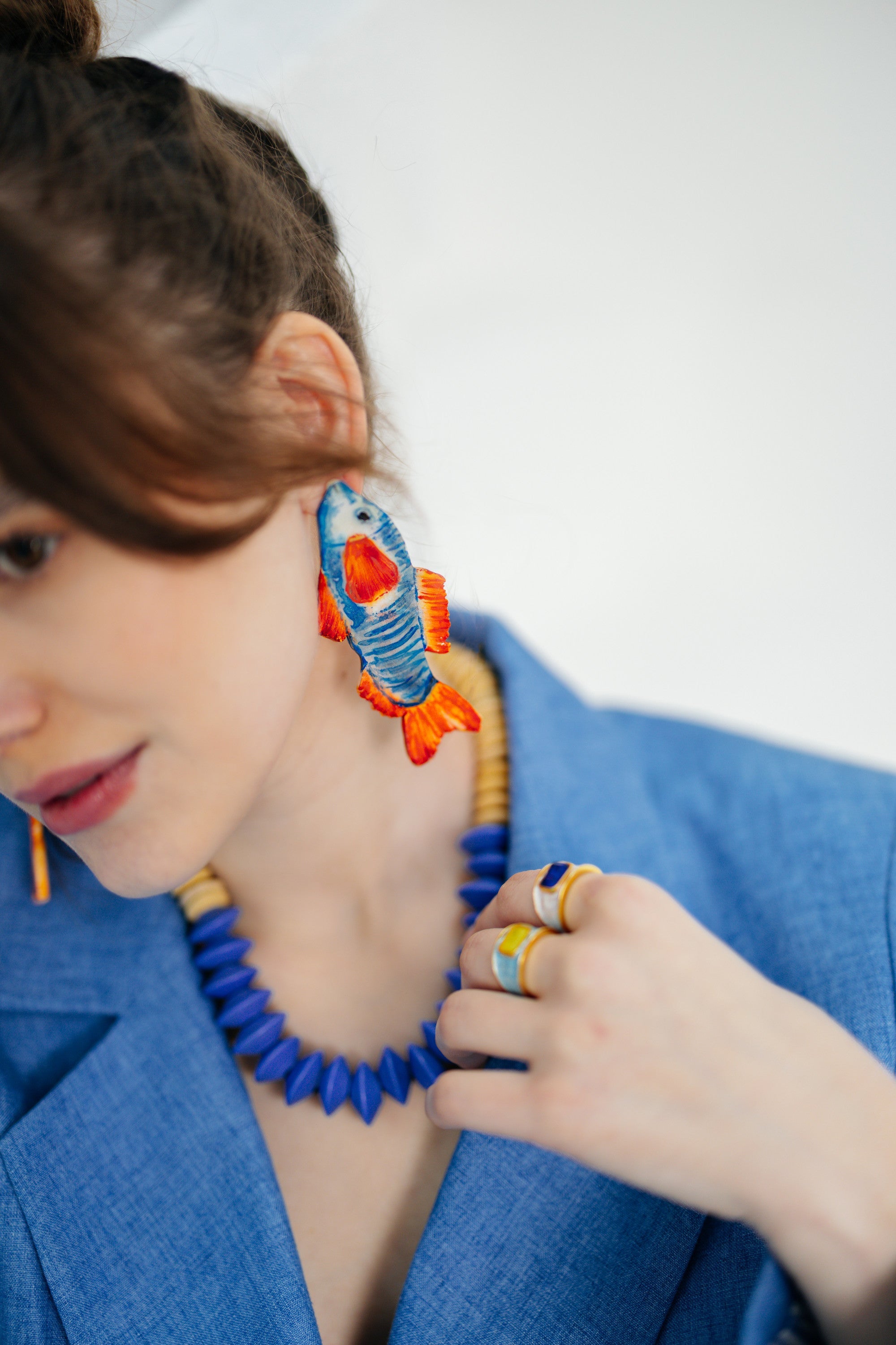 VOLIN - Watercolor Style Fish Earrings - S/S '26