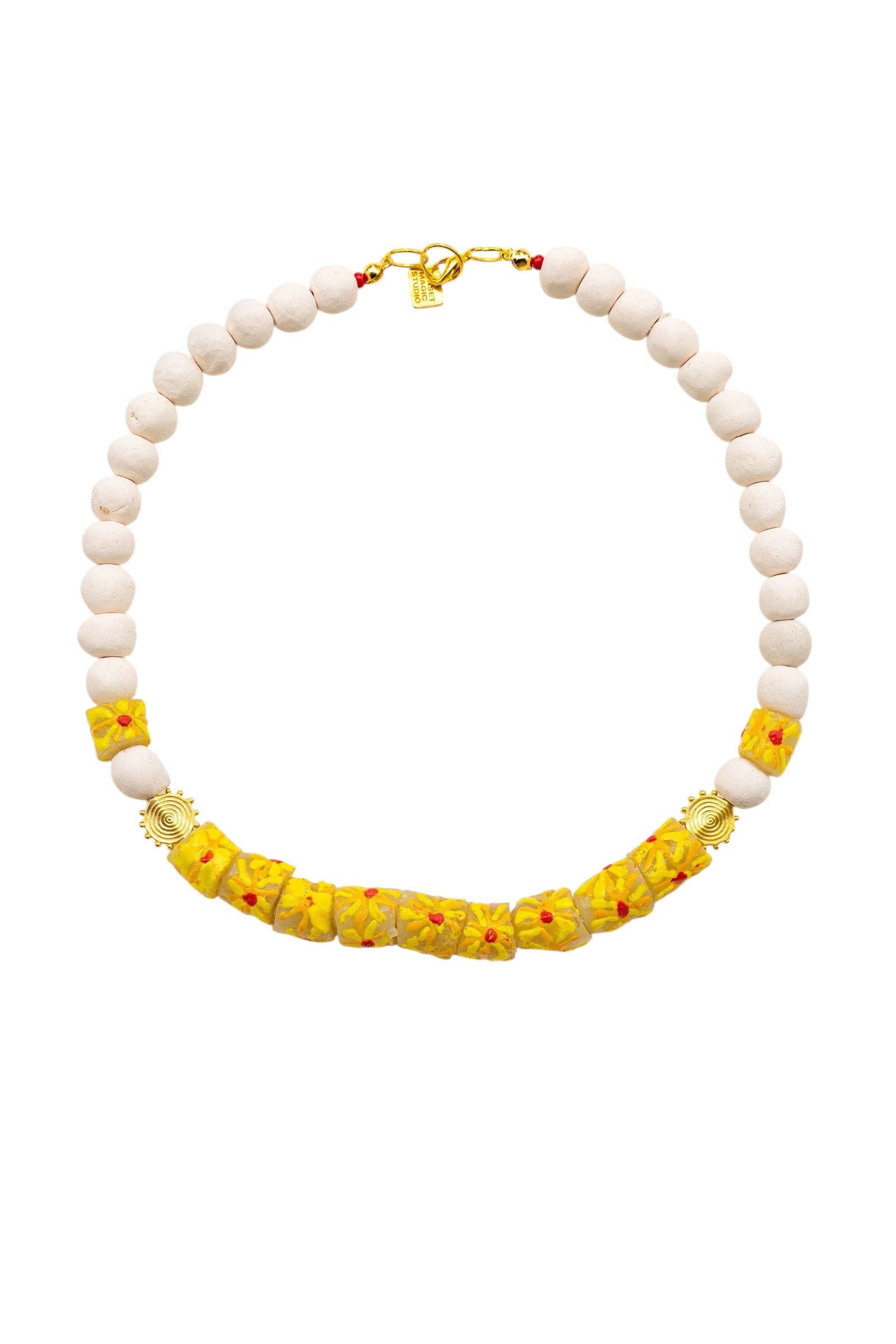No.26 - African Krobo Beads Detailed Ceramic Necklace - S/S '26