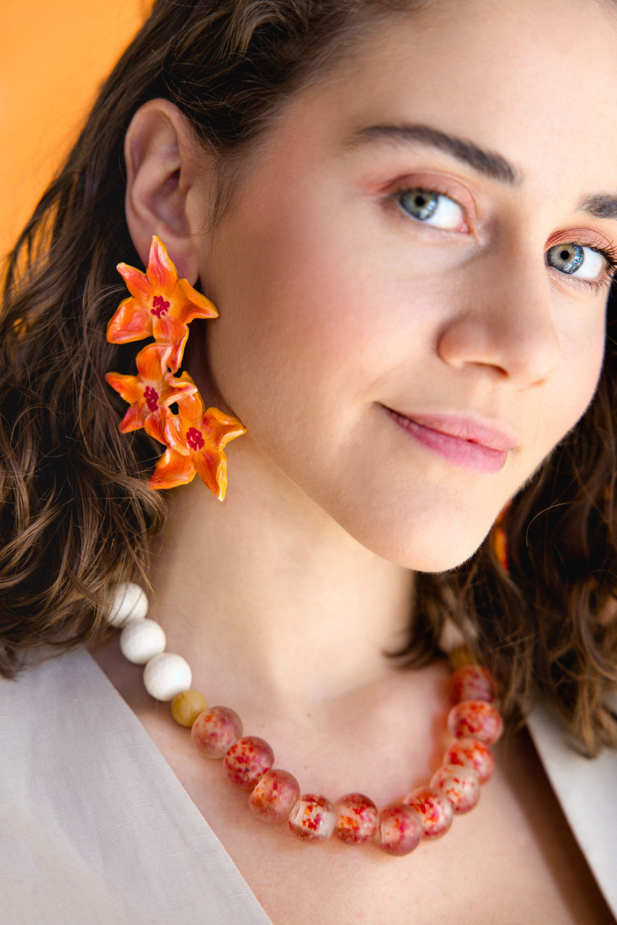 SATSUMA - Big Floral Stud Earrings