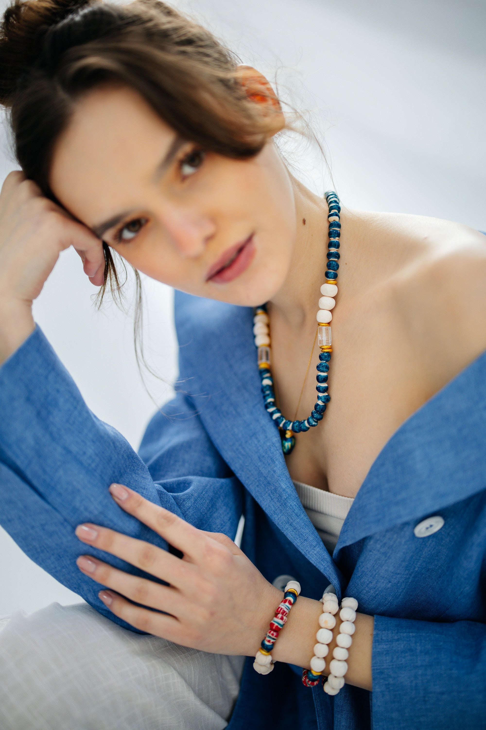 No.25 - Quartz Stone Detailed Ceramic Necklace - S/S '26