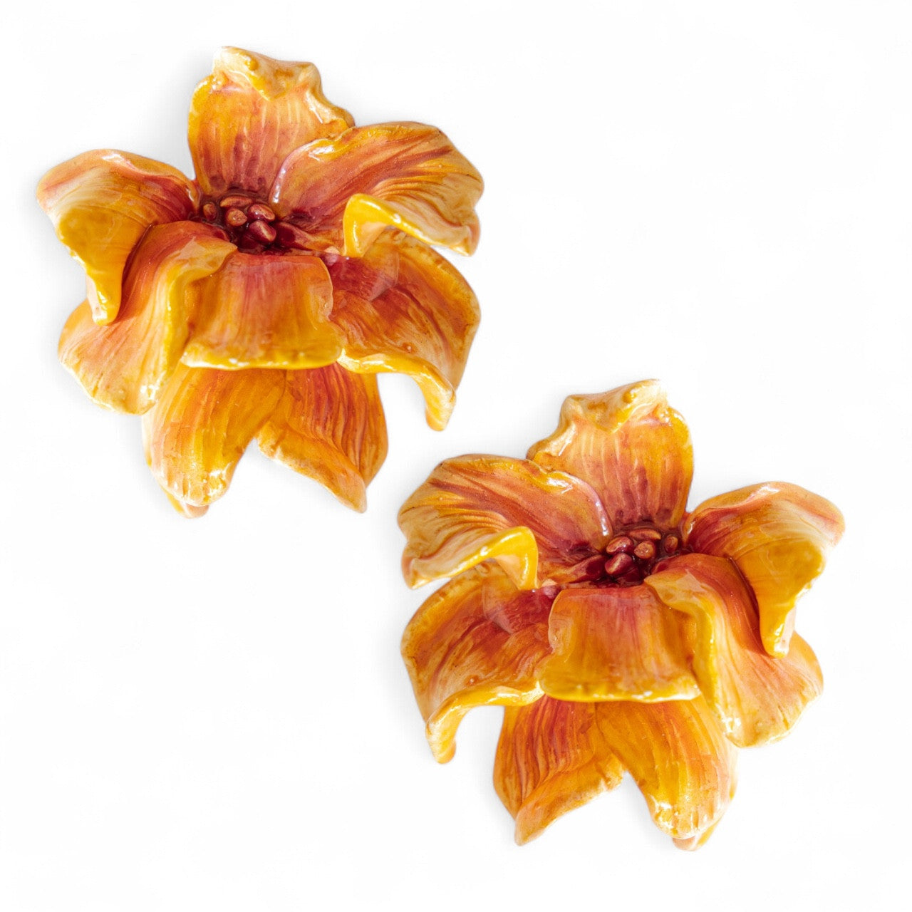 THERRASA - Big Floral Dimensional Earring - A/W 25-26 Silent Reverie