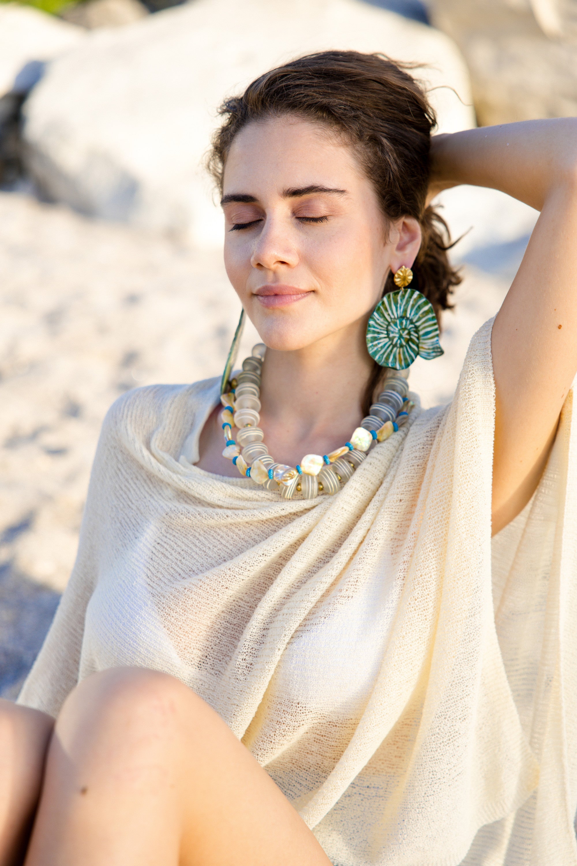 MARELUNA - Clear Glass Necklace