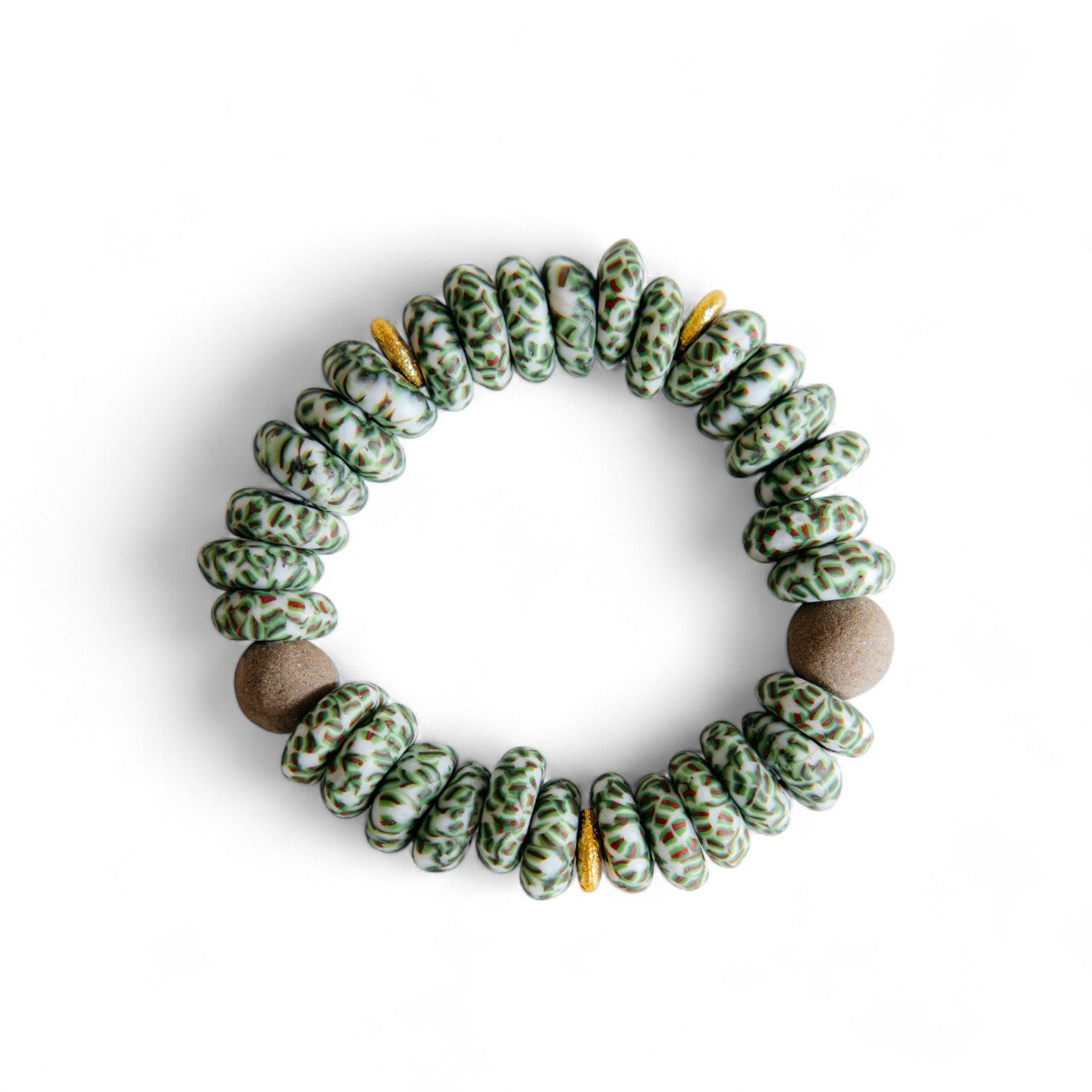 No.6 - African Beaded Bracelet with Brass - A/W 25-26 Silent Reverie
