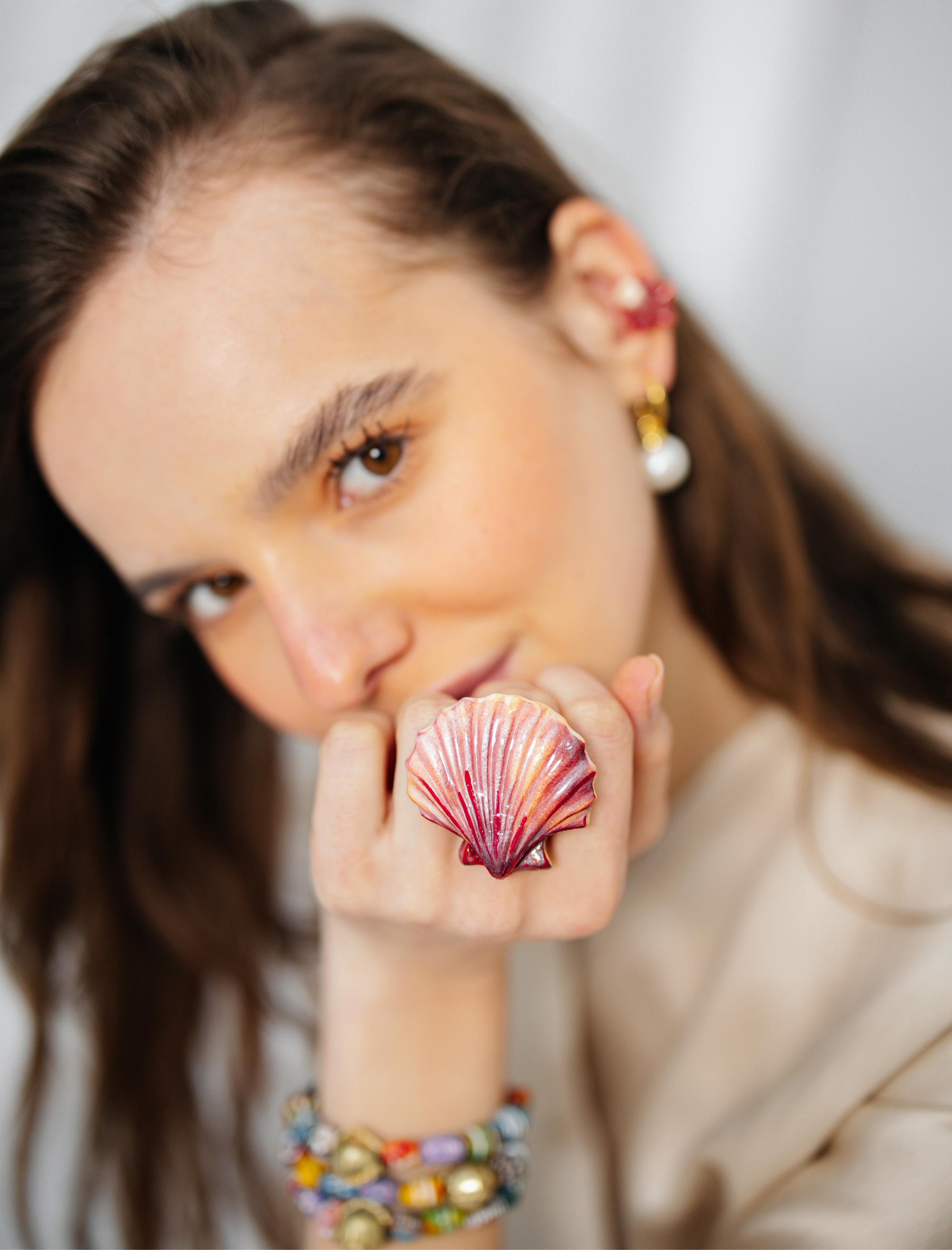 CORAL SHELL - Polymer Clay Ring - S/S '26