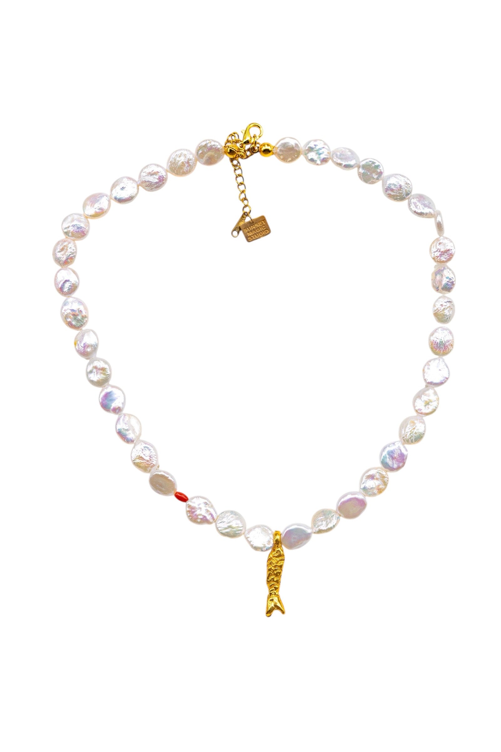 No.27 - Fish Charm Detailed Pearl Necklace - S/S '26