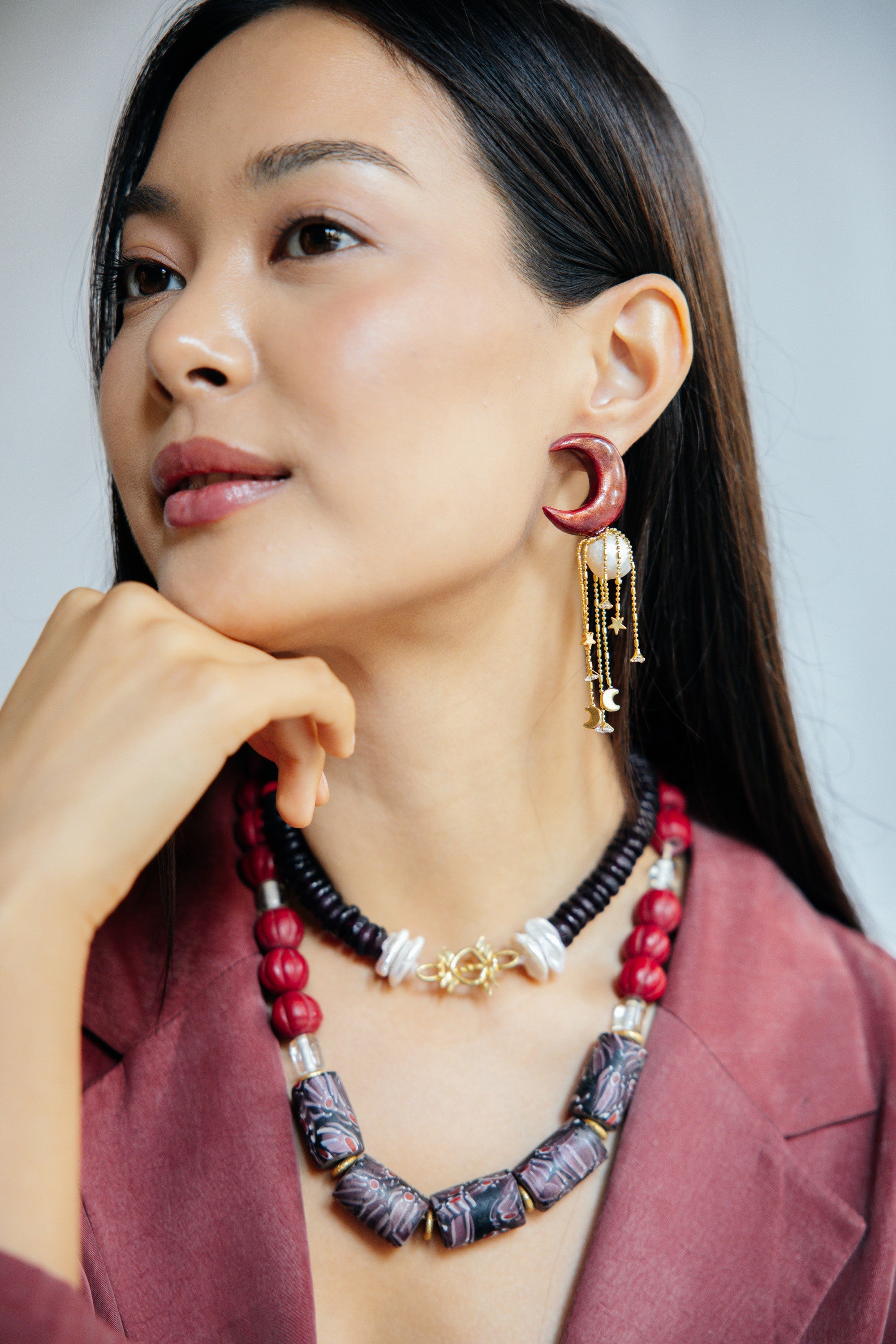 WISH UPON THE STARS - Long Dangling Earring - A/W 25-26 Silent Reverie