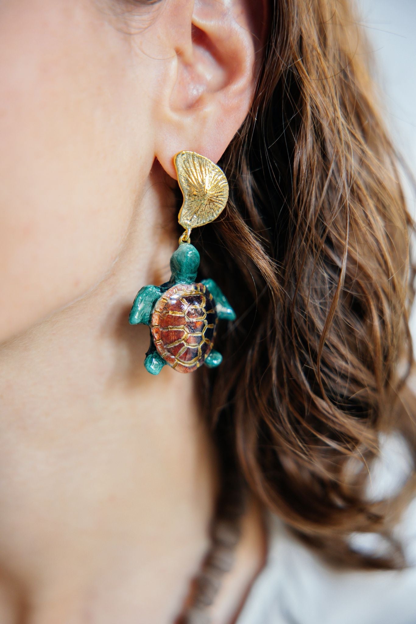 CARETTA D’ORO - Turtle Shaped Earring