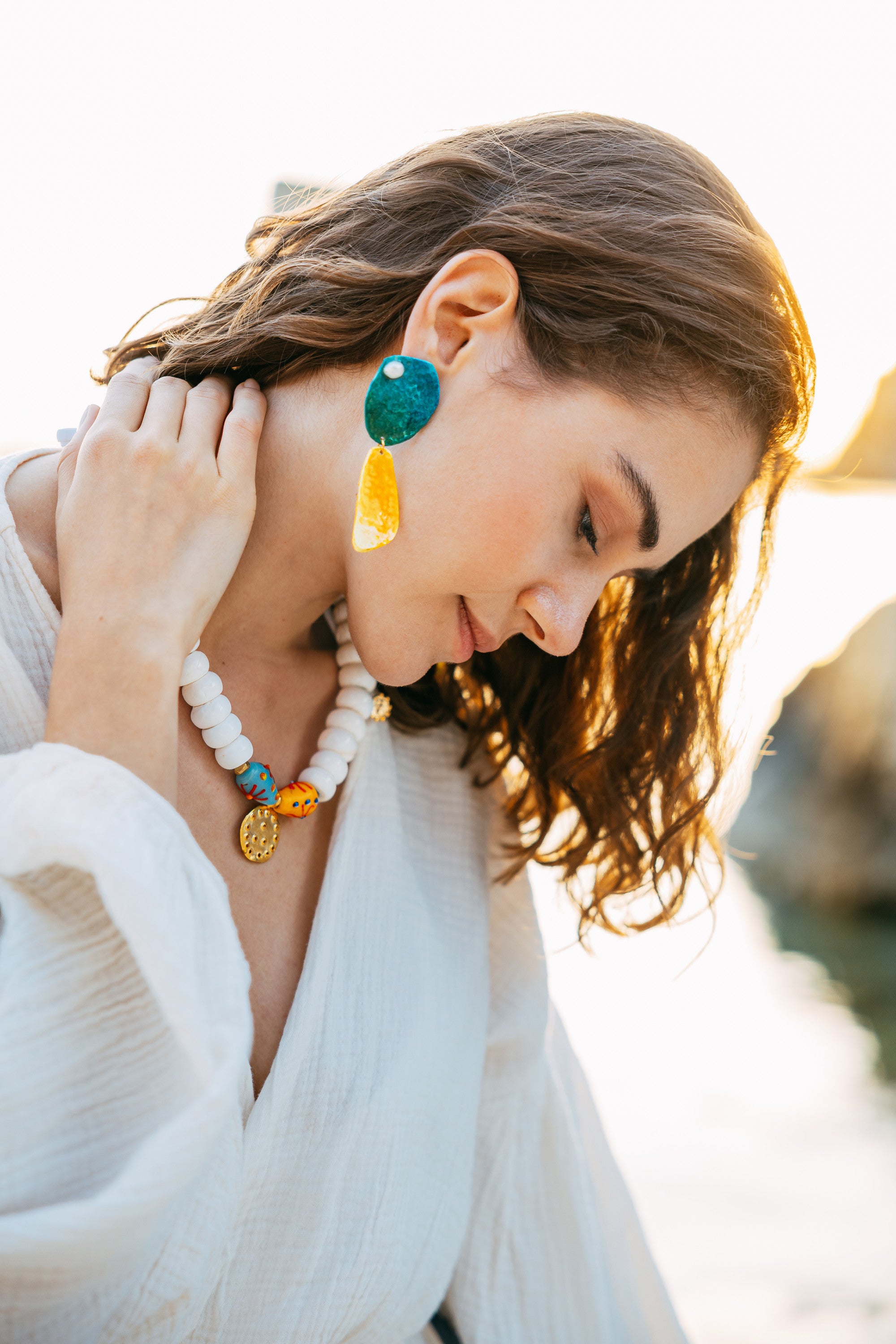 DUO MARIS - Modern Ceramic Effect Earrings