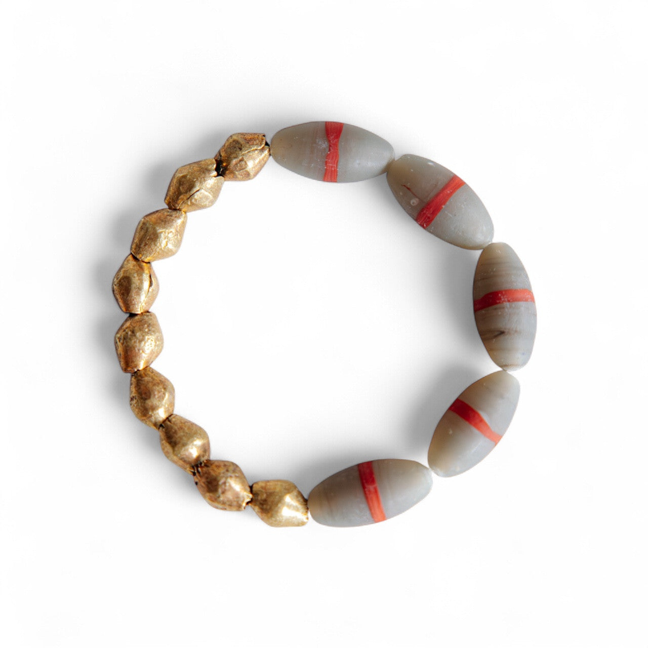 No.11 - African Beaded Bracelet with Brass - A/W 25-26 Silent Reverie